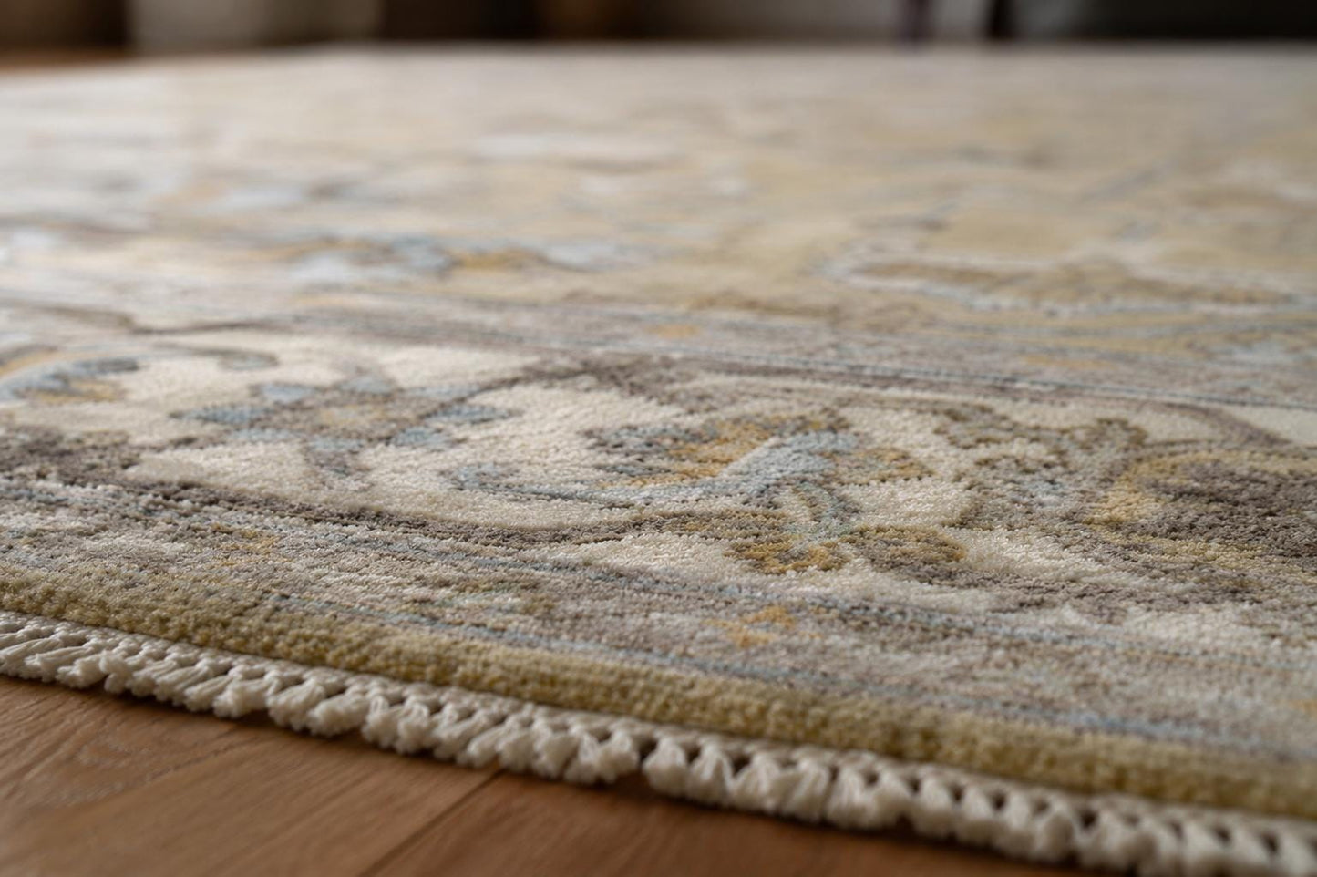 Hand Knotted Wool Rug, Traditional Area Rug, Large Living Room Carpet, Beige Oriental Style Handmade Rug, Premium Quality Home Decor