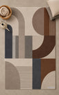 Hand-Tufted Wool Arch Stripe Rug | Bauhaus Mid-Century Modern Abstract Carpet