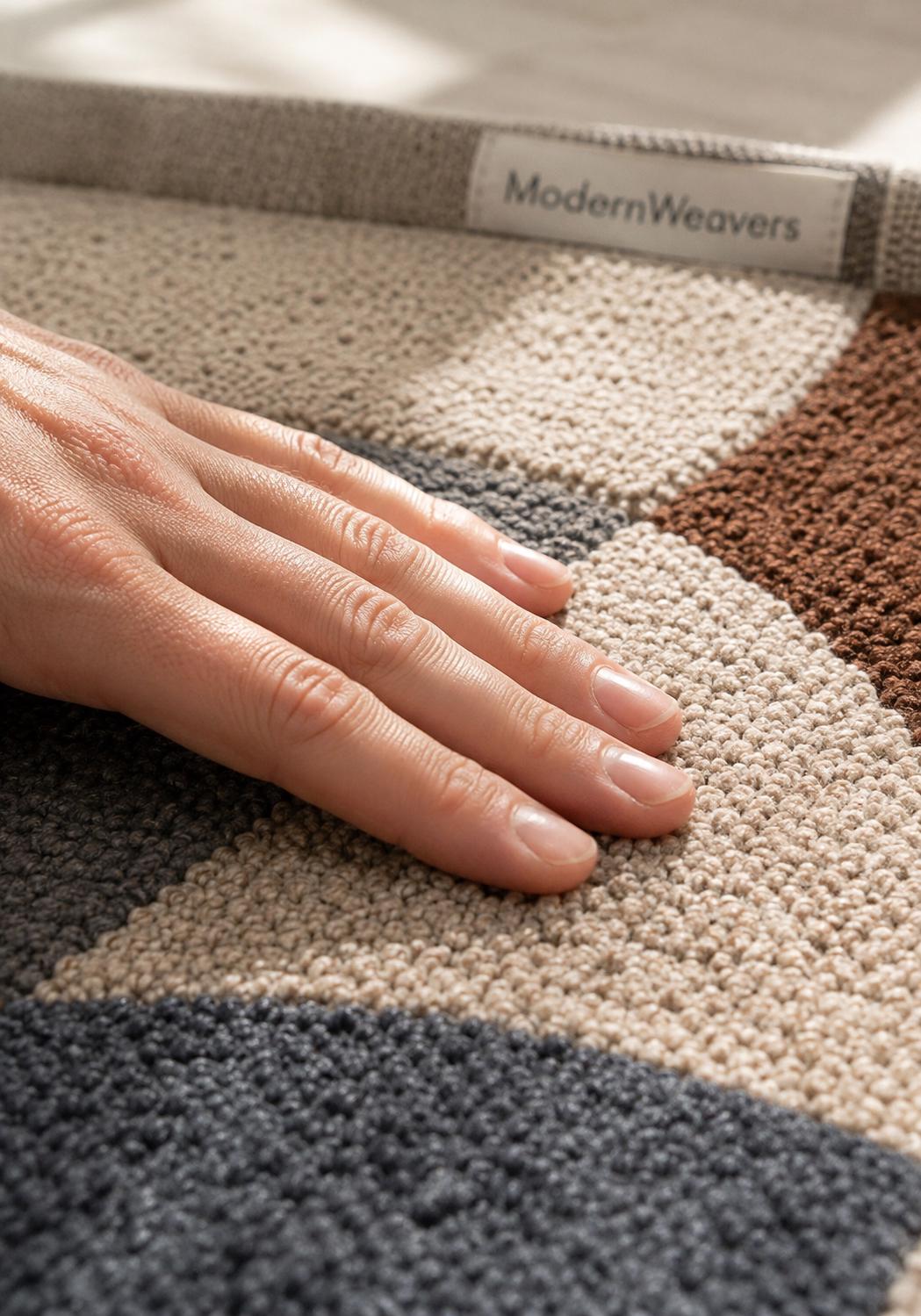 Hand-Tufted Wool Arch Stripe Rug | Bauhaus Mid-Century Modern Abstract Carpet