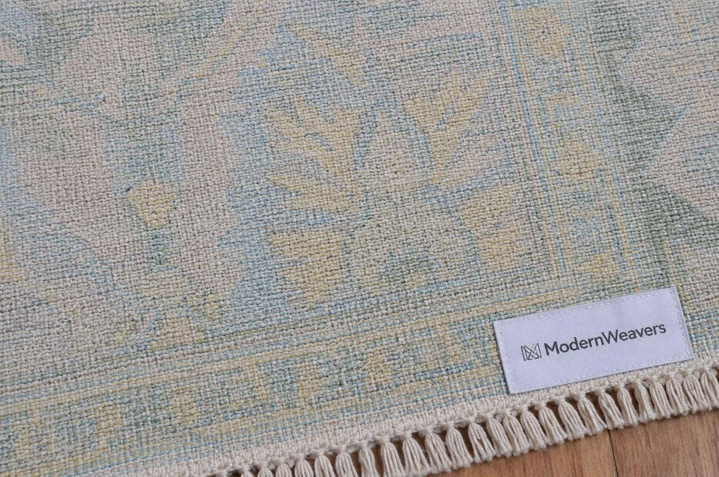Hand-Knotted Oushak Style Area Rug | Muted Pastel Wool, 8x10 Feet