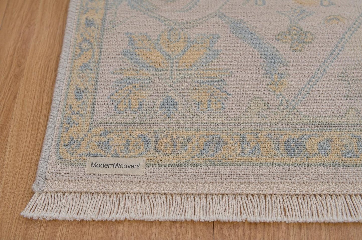 Hand-Knotted Oushak Style Area Rug | Muted Pastel Wool, 8x10 Feet