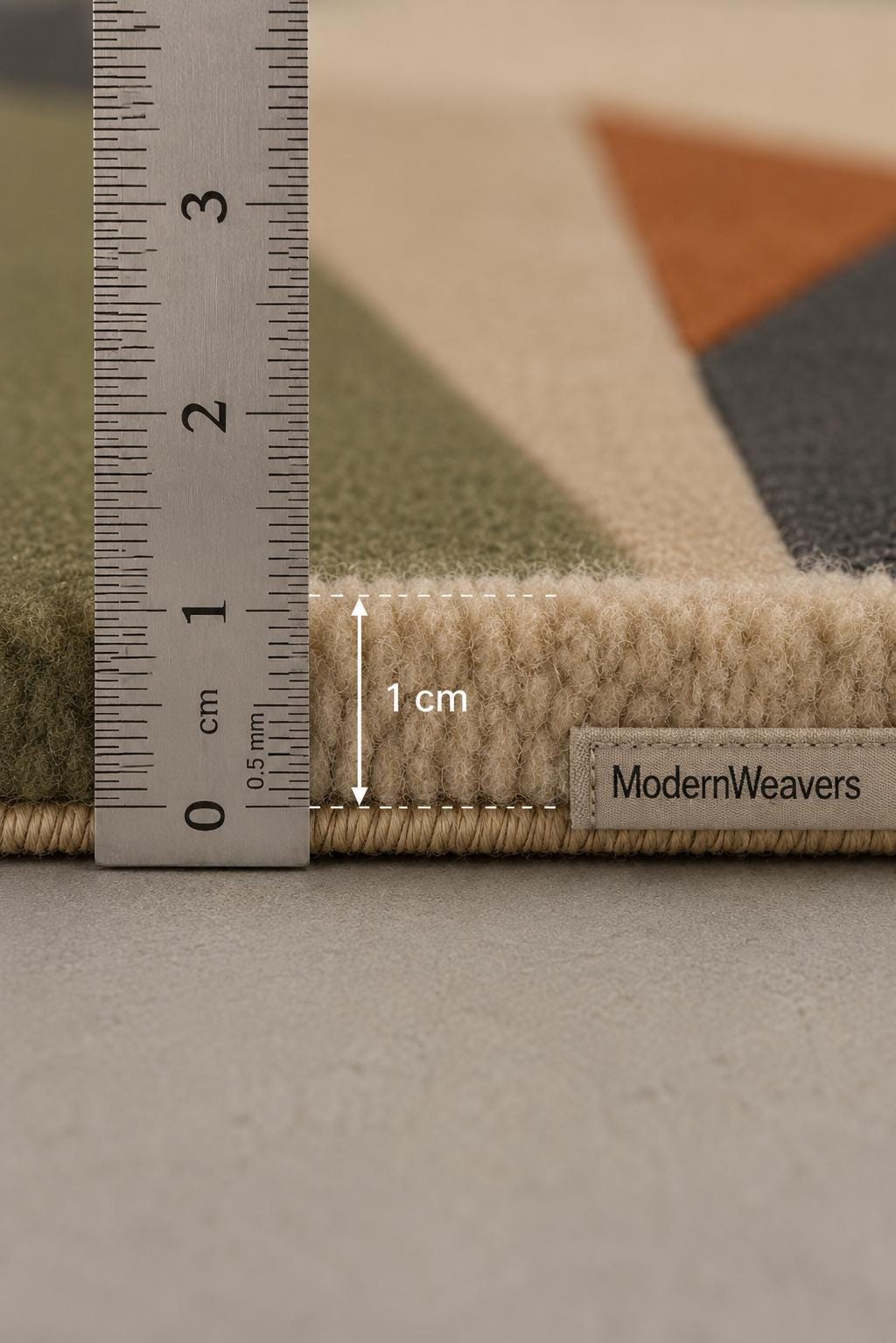 Modern Abstract Geometric Rug | Hand-Tufted Statement Area Carpet | Contemporary Architectural Art Rug for Living & Bed Room or Office.