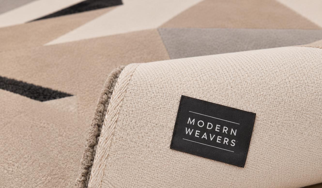Hand-Tufted Geometric Area Rug | Neutral Modern Abstract Triangle Design | Minimalist Contemporary Handcrafted Carpet by ModernWeavers