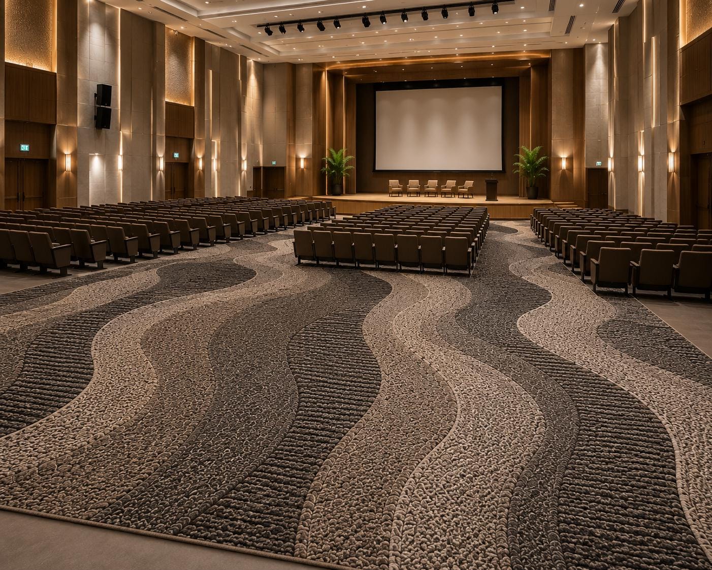 Modern Wavy Abstract Hand-Tufted Wool Rug | Dark Charcoal & Taupe Luxury Area Rug