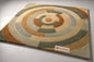 Retro Boho Concentric Ring Rug | Plush Hand-Tufted Modernist Floor Covering | Custom Size Area Rug for Living Room, Bedroom & office rug.