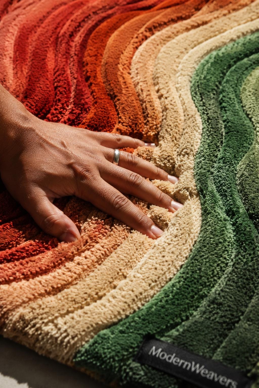3D Topographical Agate Geode Rug | Hand-Tufted Wool Accent Carpet