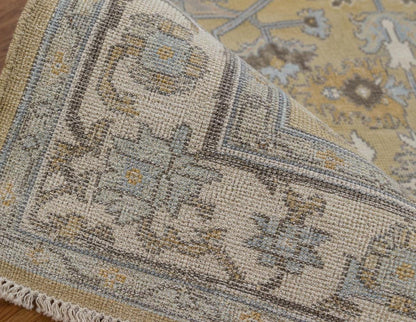Hand Knotted Wool Rug, Traditional Area Rug, Large Living Room Carpet, Beige Oriental Style Handmade Rug, Premium Quality Home Decor