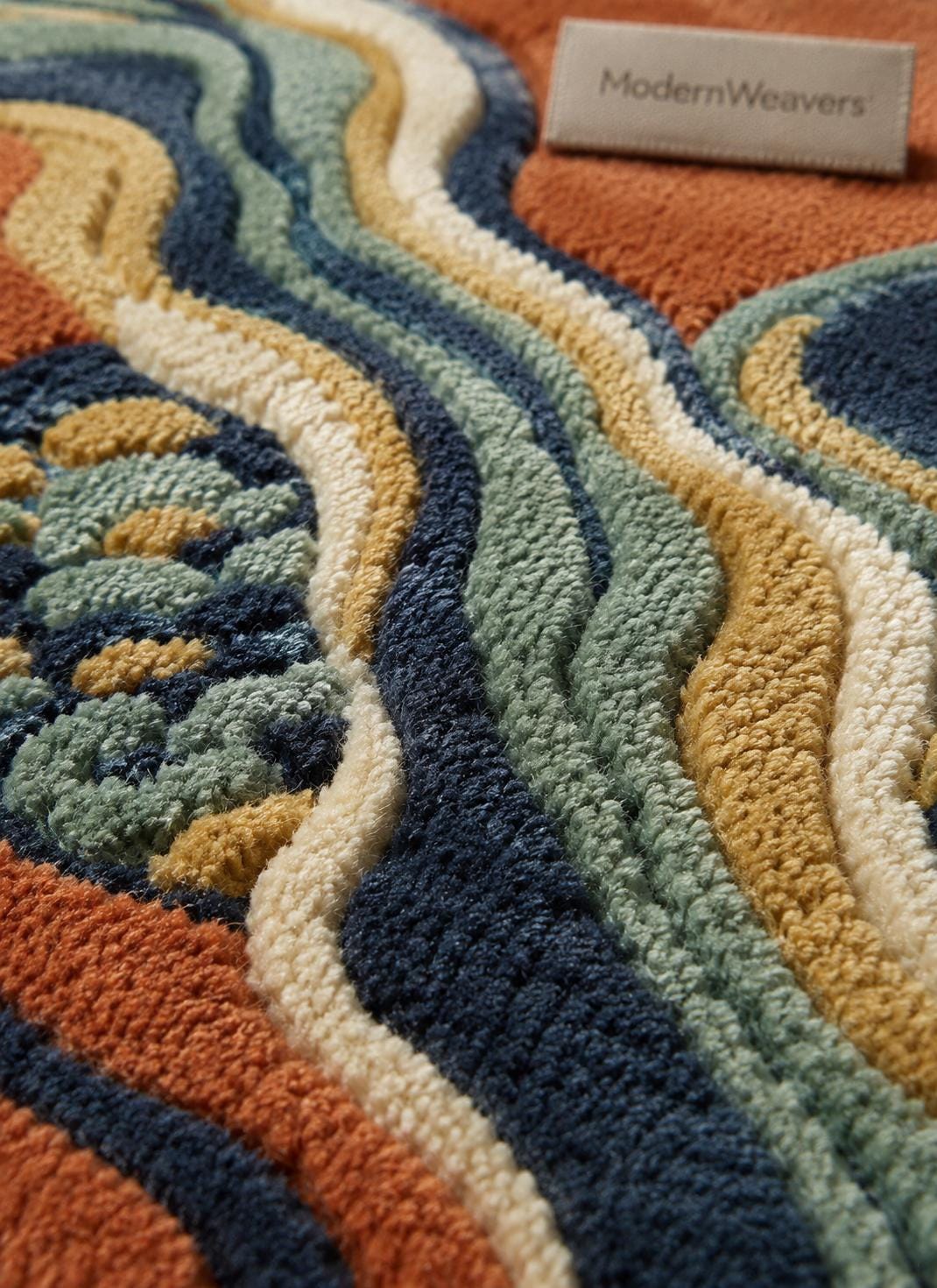 Hand-Tufted Geode Agate Area Rug | Abstract Topographical Art Carpet