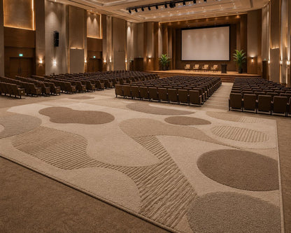 Luxury Modern Abstract Hand-Tufted Wool Rug | Neutral Beige & Taupe Area Rug for Living Room