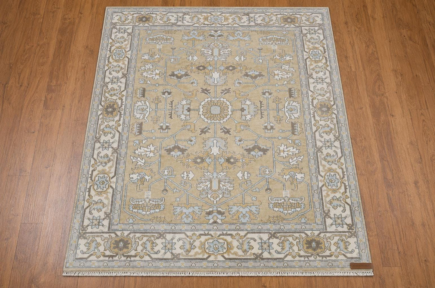 Hand Knotted Wool Rug, Traditional Area Rug, Large Living Room Carpet, Beige Oriental Style Handmade Rug, Premium Quality Home Decor