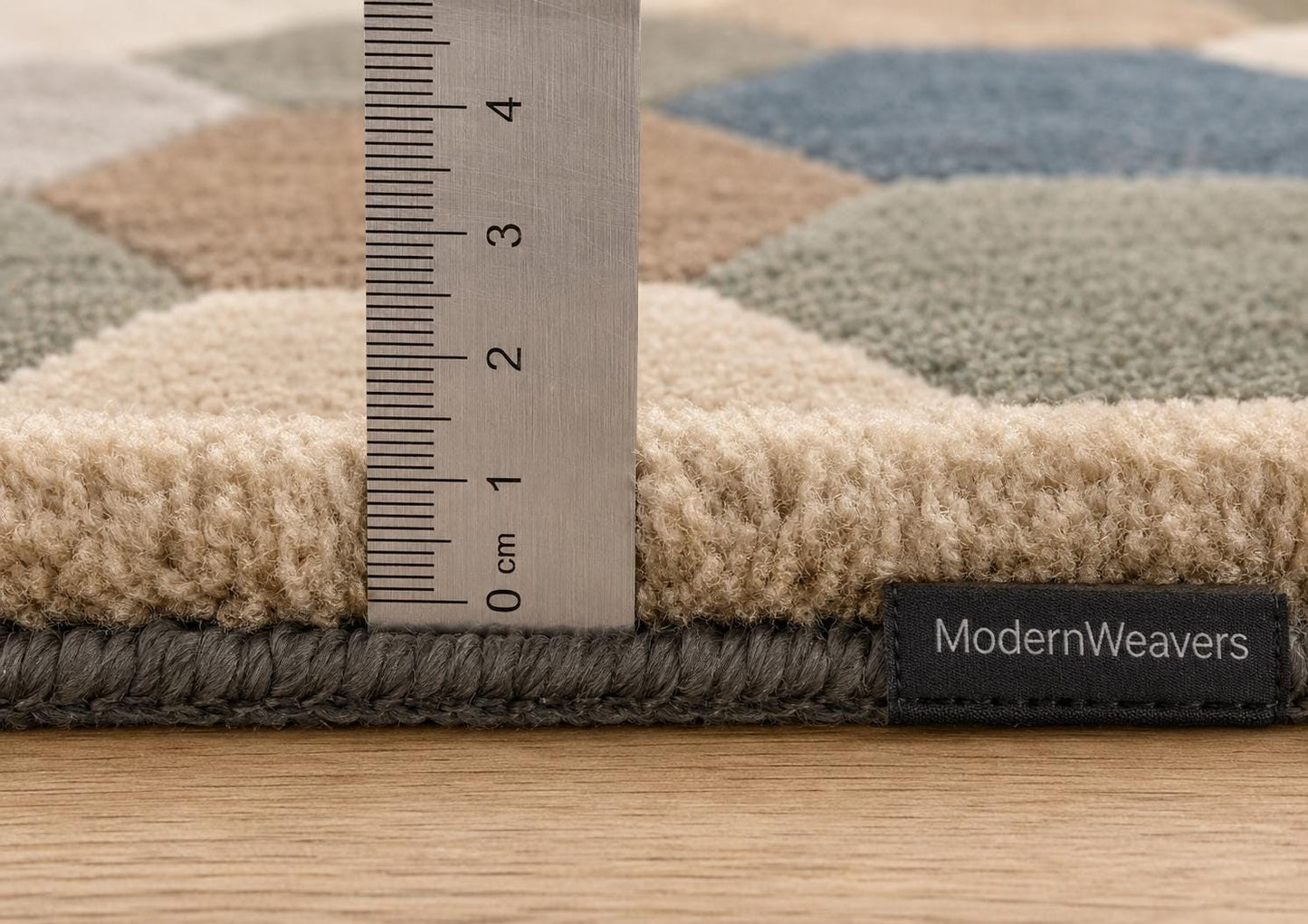 Modern Geometric Hexagon Area Rug | Hand-Tufted Honeycomb Pattern Carpet | Contemporary Multi-Toned Rug for Living Room, Bedroom & Office