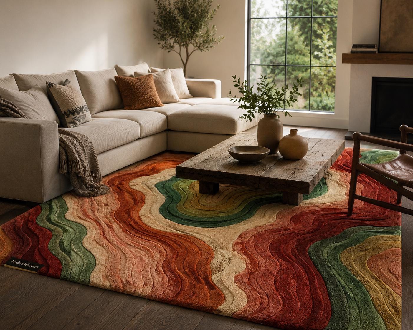 3D Topographical Agate Geode Rug | Hand-Tufted Wool Accent Carpet