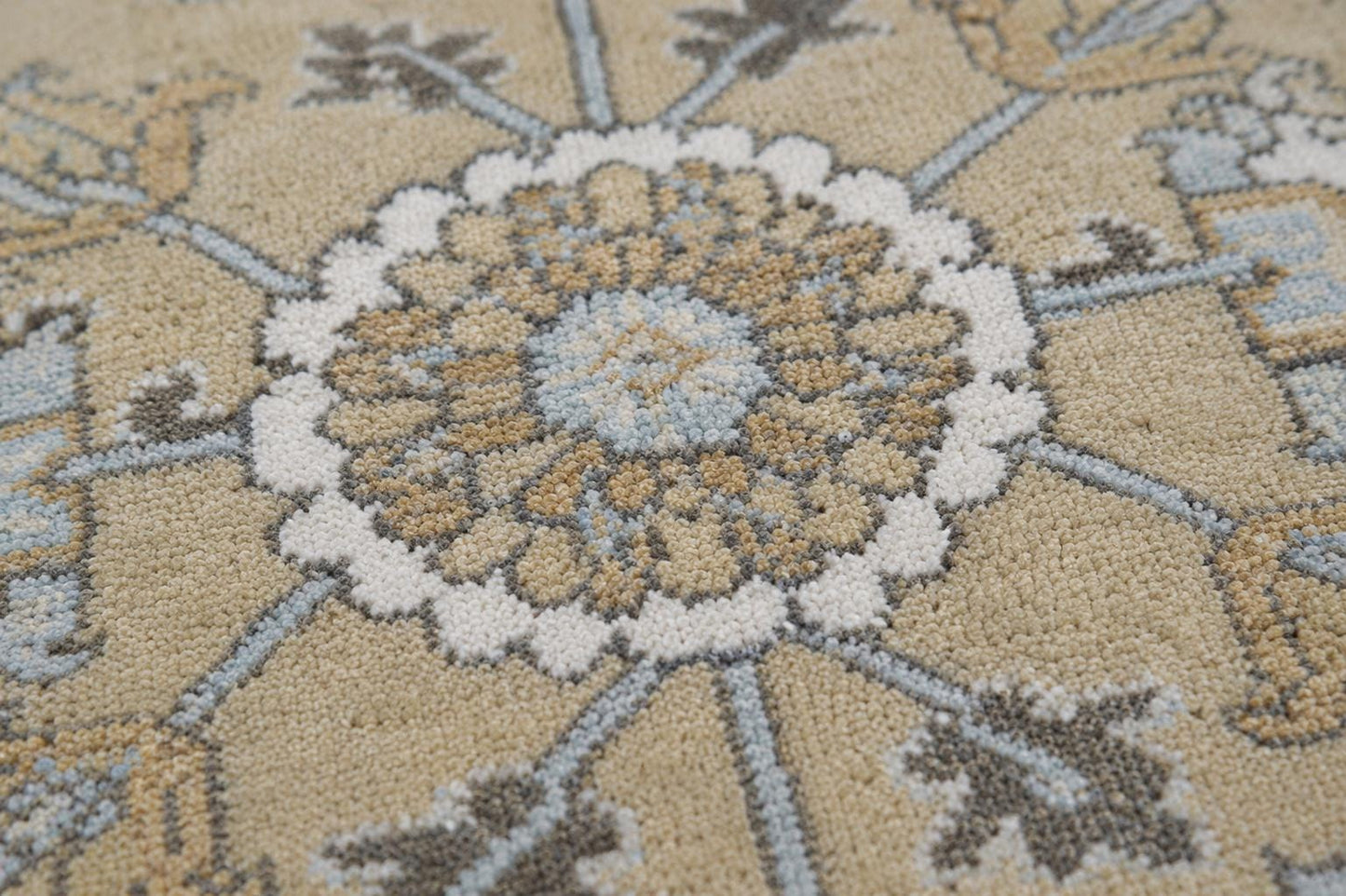 Hand Knotted Wool Rug, Traditional Area Rug, Large Living Room Carpet, Beige Oriental Style Handmade Rug, Premium Quality Home Decor
