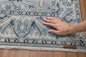 Hand-Knotted Luxury Area Rug - Traditional Floral Motif - 8x10 Large Living Room Carpet - Soft Grey & Cream Palette - Artisan Crafted Rug