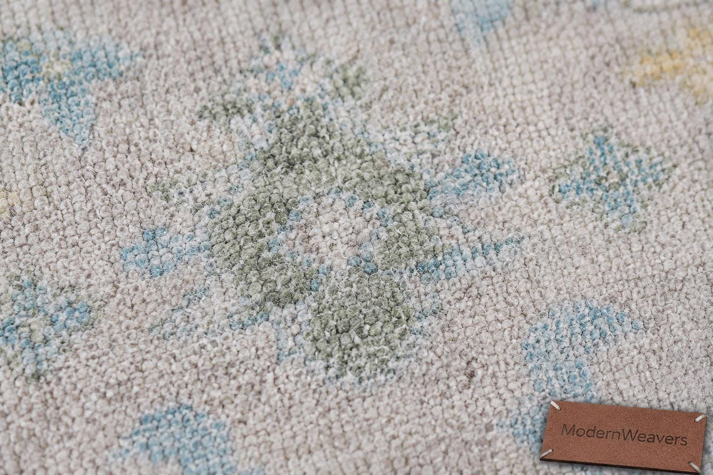 Hand-Knotted Oushak Style Area Rug | Muted Pastel Wool, 8x10 Feet