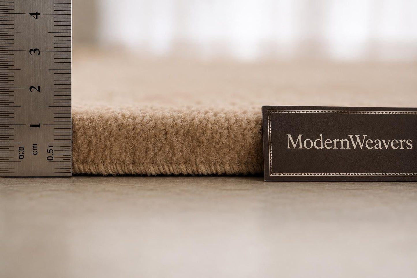 Modern Geometric Block Rug | Minimalist Tan Area Carpet | 3D Sculpted Grid Pattern | Architectural Hand Tufted Floor Art