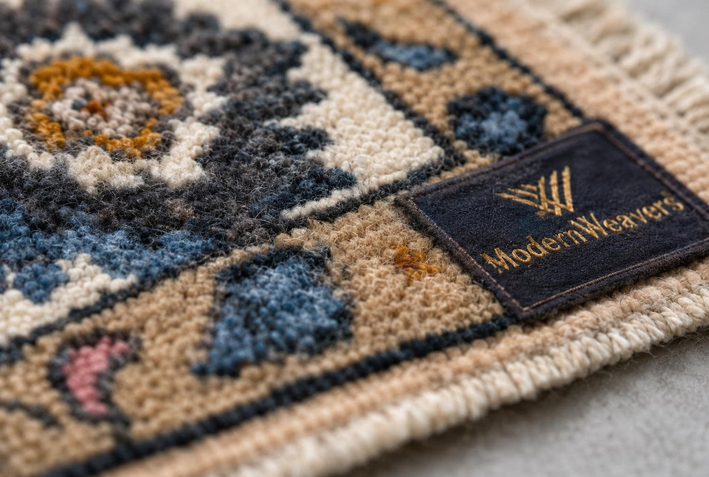 Stunning Hand-Knotted Peach Oushak Rug | ModernWeavers Floral Medallion Rug | Premium Wool Turkish Style Carpet for Living Room or Bedroom