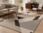 Hand-Tufted Geometric Area Rug | Neutral Modern Abstract Triangle Design | Minimalist Contemporary Handcrafted Carpet by ModernWeavers